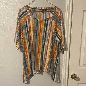 Goddess Vibrant Striped Blouse